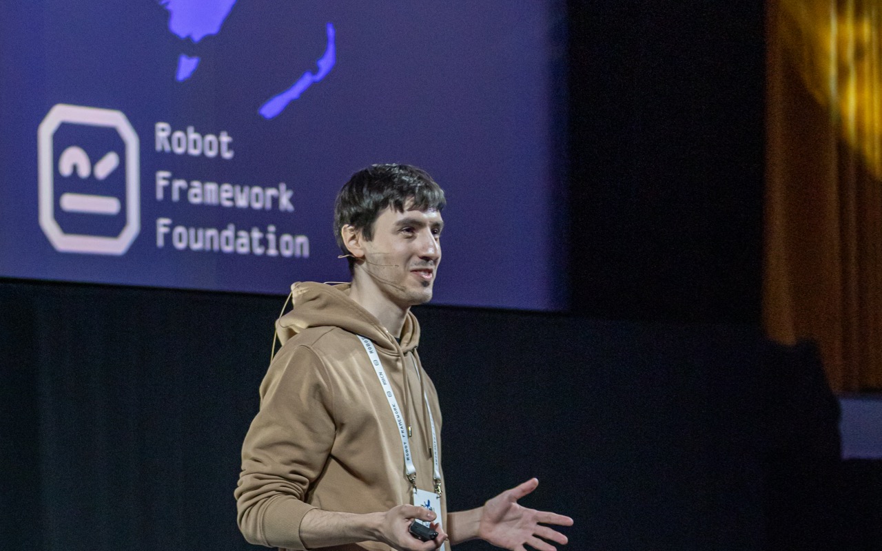 Speaker on stage