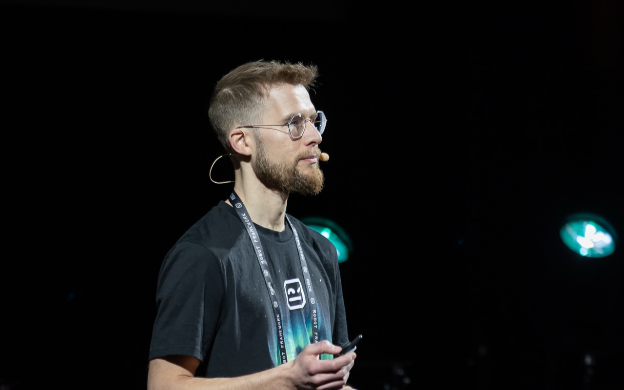 Speaker on stage